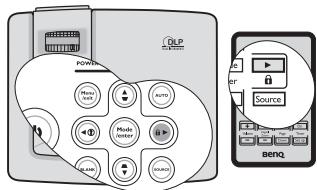 BENQ MP525P - Touches de contrôle du verrouillage - 1