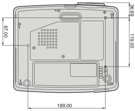 BENQ MP525P - Configuration de montage au plafond - 1
