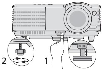 BENQ MP525P - Ajustement de l'angle de projection - 1