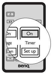 BENQ MP525P - Comment utiliser la touche Timer On ? - 1