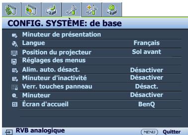 BENQ MP525P - Utilisation des menus - 3