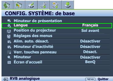 BENQ MP525P - Utilisation des menus - 4