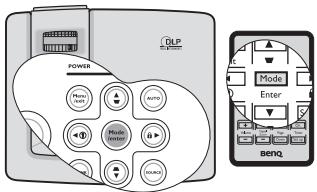 BENQ MP525P - Selection d'un mode d'image - 1