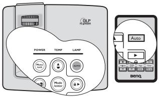 BENQ MP525P - Réglage automatique de l'image - 1