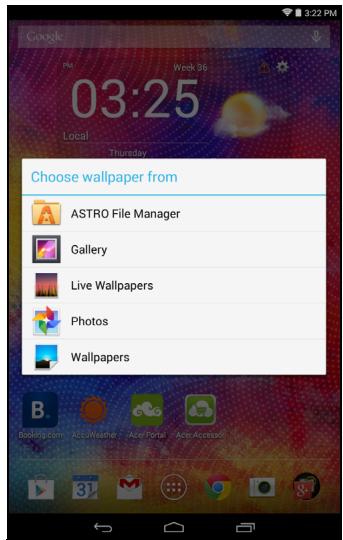 ACER NT.L85EE.005 - Changer le fond d'écran de l'écran d'accueil - 1