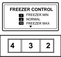LG GR 642 AVP BLANC - CONTROLES DU COMPARTIMENT CONGÉLATEUR - 2
