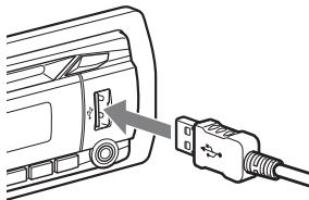 SONY CDXGT440E - Connect the USB device to the USB connector. - 1