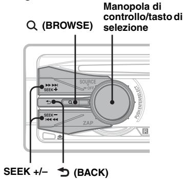 SONY CDXGT440E - Ricerca di un brano in base al nome — Quick-BrowZer - 1