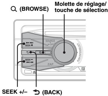 SONY CDXGT440E - Recherche d'une plage par son nom — Quick-BrowZer - 1