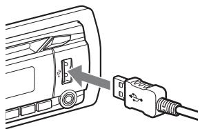 SONY CDXGT440E - Sluit het USB-apparaat aan op de USB-aansluiting. - 1