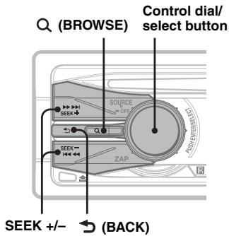 SONY CDXGT440E - Searching a track by name — Quick-BrowZer - 1