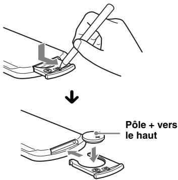 SONY CDXGT440E - Remplacement de la pile au lithium de la mini-telecommande - 1