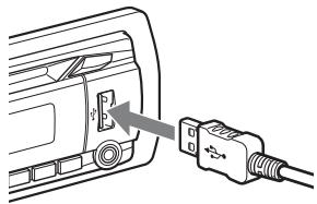 SONY CDXGT440E - Collegare il dispositorio USB al connettore USB. - 1