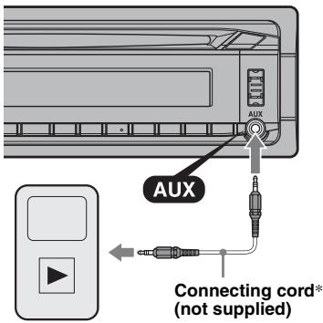 SONY CDXGT440E - Connecting the portable audio device - 1