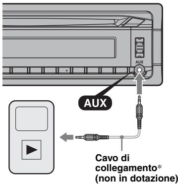 SONY CDXGT440E - Collegamento del dispositivo audio portatile - 1