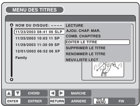 SHARP DV-RW250F - Effacer une scène (Editor un titre) - 1