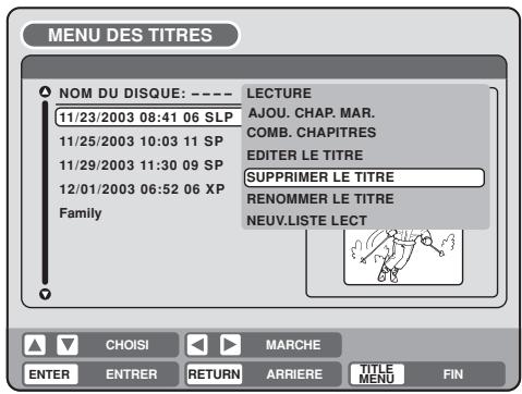 SHARP DV-RW250F - Supprimer un titre original - 1