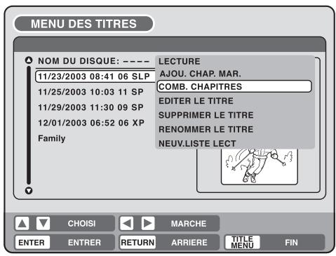 SHARP DV-RW250F - Combiner des chapitres - 1