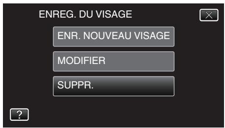 VC GZ-E205WEU - Annuler (supprimer) l'information du visage enregistrée - 4