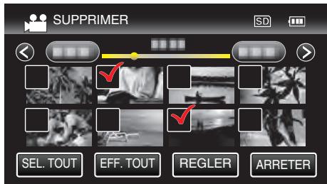 VC GZ-E205WEU - Appuyez sur les fichiers à effacer. - 3
