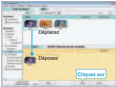 VC GZ-E205WEU - Sélectionner les fichiers à copier sur le disque dans l'ordre. - 1