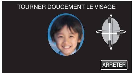 VC GZ-E205WEU - Faites pivoter le visage lentement dans les quatre directions pour enregistrer l'information du visage. - 1