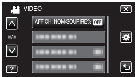 VC GZ-E205WEU - Configurer AFFICH. nom/sourire% - 4