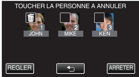 VC GZ-E205WEU - Annuler (supprimer) l'information du visage enregistrée - 6