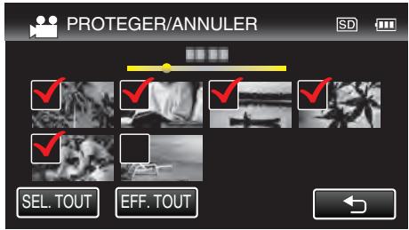 VC GZ-E205WEU - Protéger/diffuser la protection des fichiers sélectionnés - 6