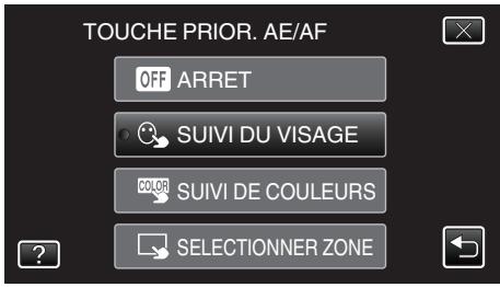 VC GZ-E205WEU - Appuyez sur le réglage désiré. - 1