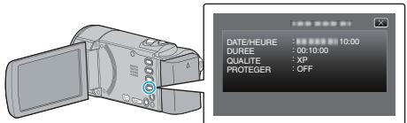 VC GZ-E205WEU - Arretez la lecture et appuyez sur la touche INFO. - 1