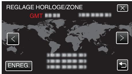 VC GZ-E205WEU - Sélectionnez votre région puis appuyez sur "ENREG. - 1