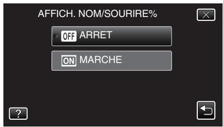 VC GZ-E205WEU - Configurer AFFICH. nom/sourire% - 5