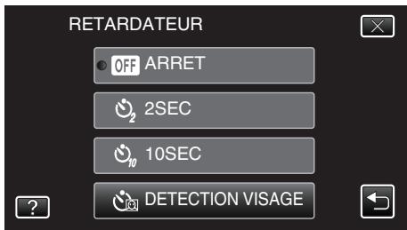 VC GZ-E205WEU - Utilisation du retardateur à détention de visages - 5