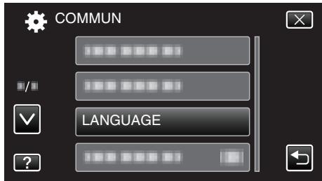 VC GZ-E205WEU - Modification de la langue d'affichage - 3