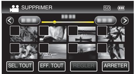 VC GZ-E205WEU - Appuyez sur les fichiers à effacer. - 1