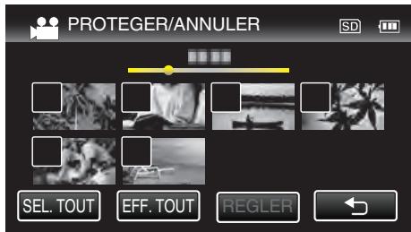 VC GZ-E205WEU - Protéger/diffuser la protection des fichiers sélectionnés - 5