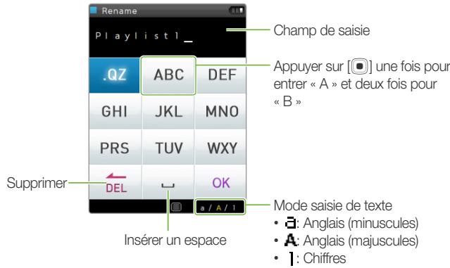 SAMSUNG TP-ROJCP/XE - Pour renomer une liste de lecture, par exemple : - 1
