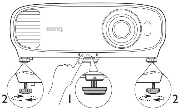 BENQ W1720 - Ajustement de l'angle de projection - 1