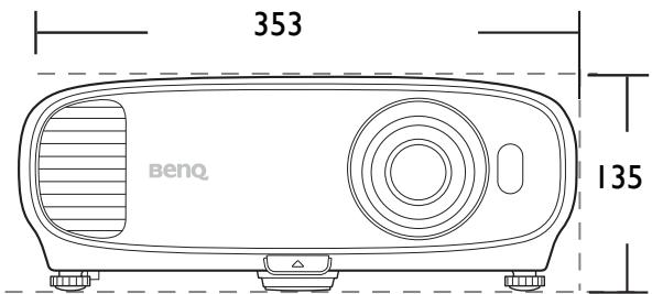 BENQ W1720 - Dimensions - 2