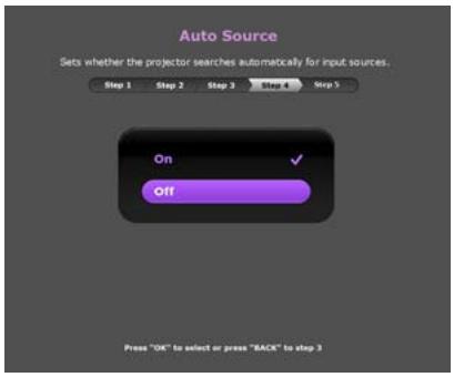 BENQ W1720 - Specifiez Source auto. - 1