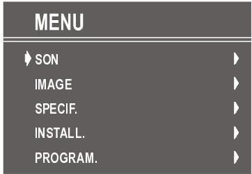 PROLINE 2110 - Système de menus - 1