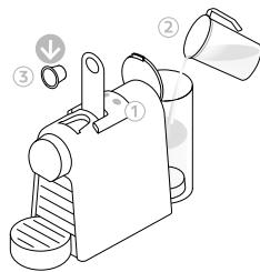 MAGIMIX NESPRESSO ESSENZA MINI - Programming the Water Volume/Programmation du volume d'eau - 1