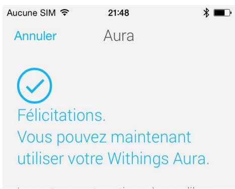 WITHINGS AURAC - Après la configuration : - 4
