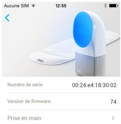 WITHINGS AURAC - Afficher la version du firmware - 4