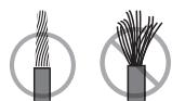 YAMAHA HTR-3069 - Précautions relatives au raccordement des cables d'enceinte - 1