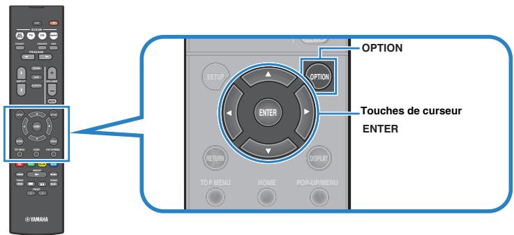 YAMAHA HTR-3069 - Appuyez sur OPTION. - 1