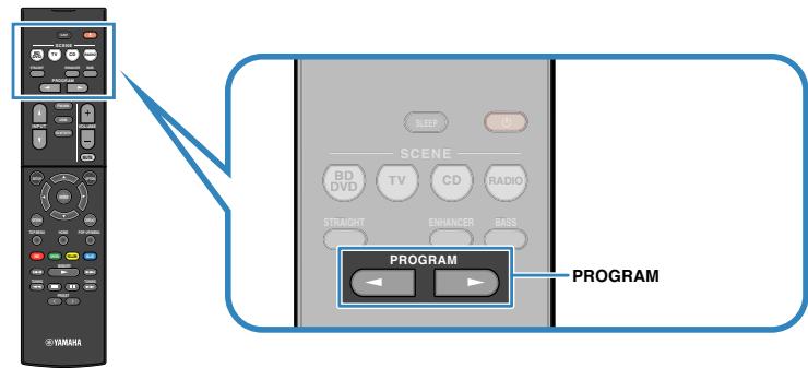 YAMAHA HTR-3069 - Appuyez sur PROGRAM pour selectionner un decodeur d'ambiance. - 1