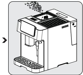 BEKO EXPRESSOCEG7302B - Remplir le conteneur de grains de café - 3