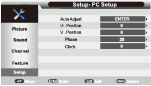 BRANDT B1612HD - Réglages PC (uniquement pour le mode PC) - 1